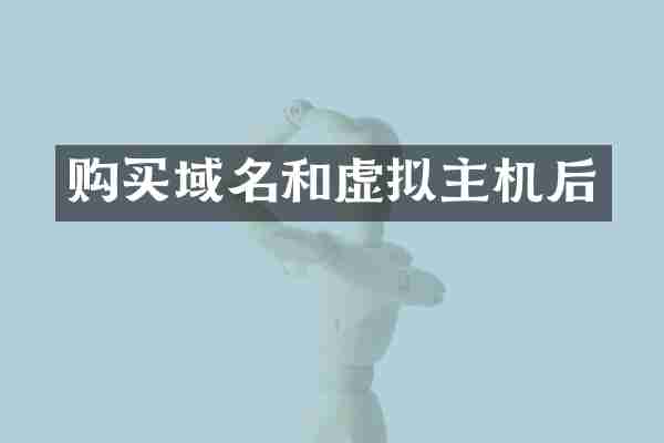 购买域名和虚拟主机后