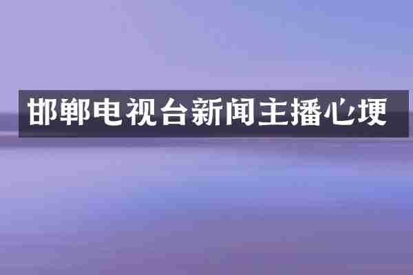 邯郸电视台新闻主播心埂