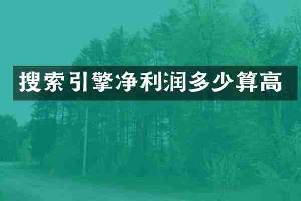 搜索引擎净利润多少算高
