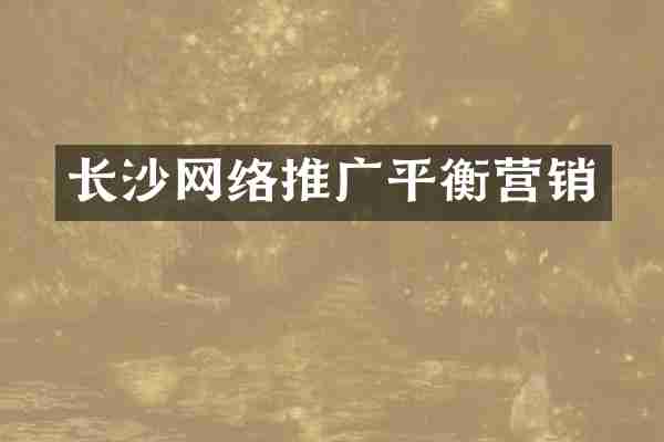 长沙网络推广平衡营销