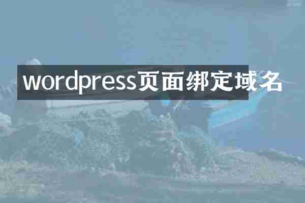 wordpress页面绑定域名