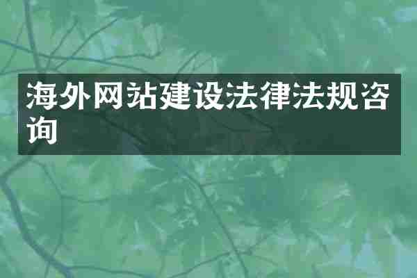 海外网站建设法律法规咨询