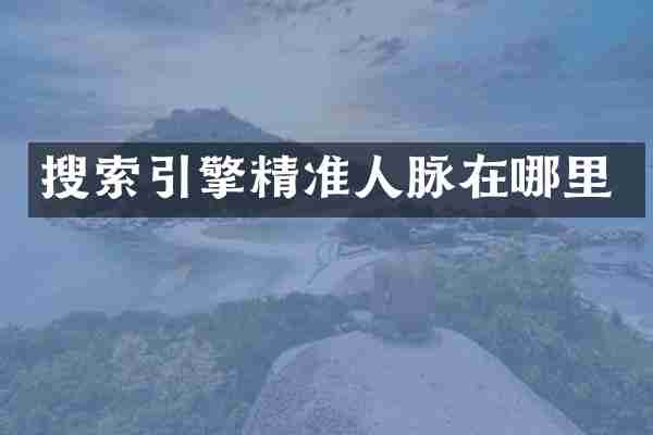 搜索引擎精准人脉在哪里