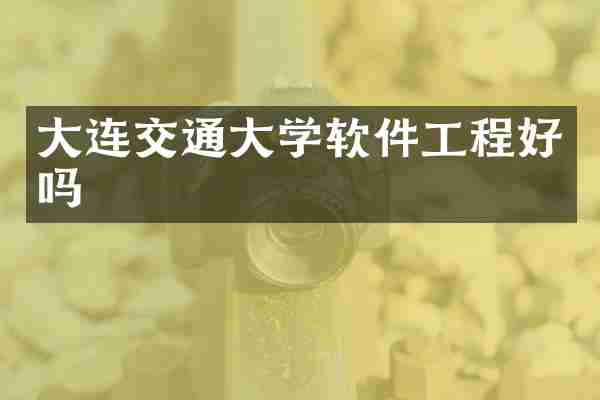 大连交通大学软件工程好吗