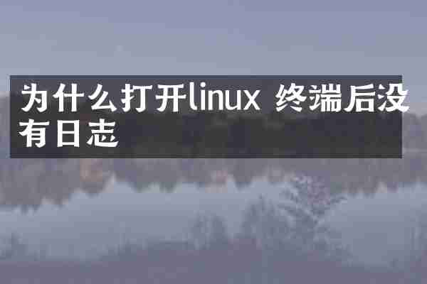 为什么打开linux 终端后没有日志