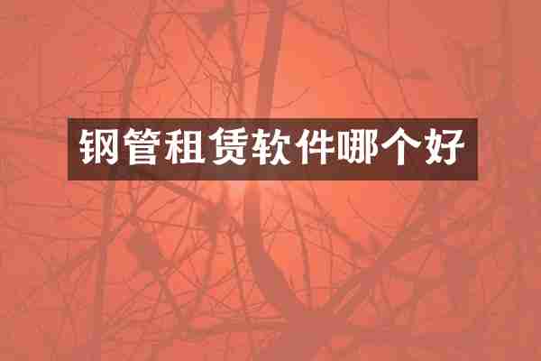 钢管租赁软件哪个好