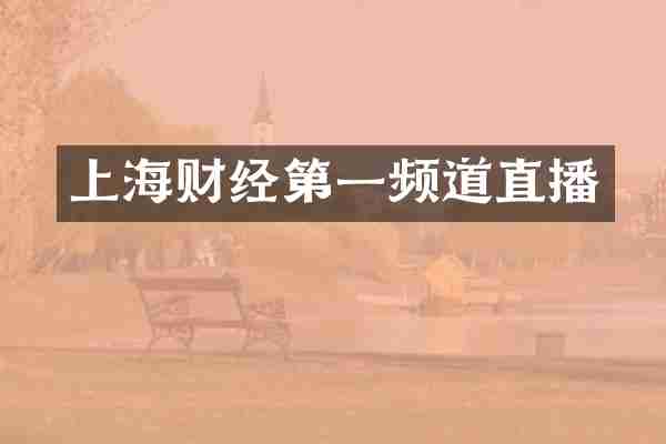 上海财经第一频道直播