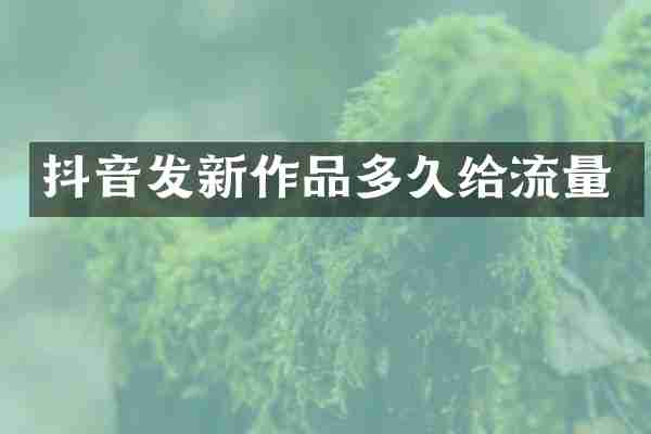 抖音发新作品多久给流量