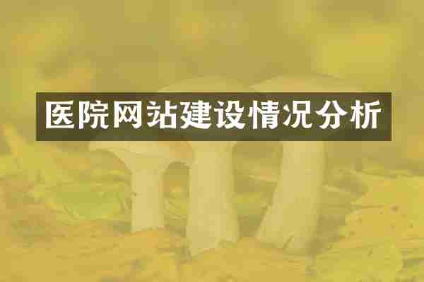 医院网站建设情况分析