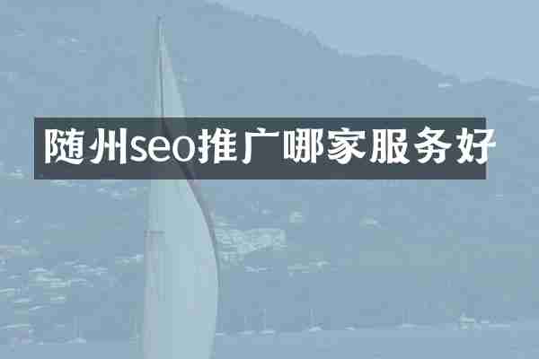 随州seo推广哪家服务好
