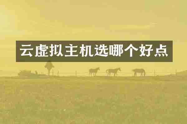 云虚拟主机选哪个好点