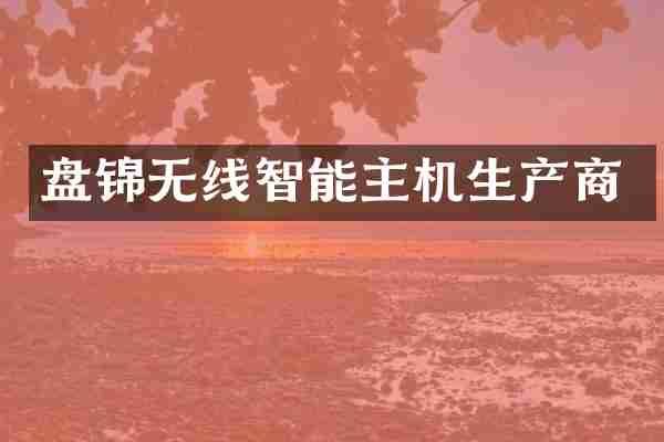 盘锦无线智能主机生产商