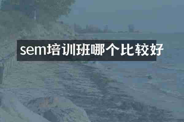 sem培训班哪个比较好