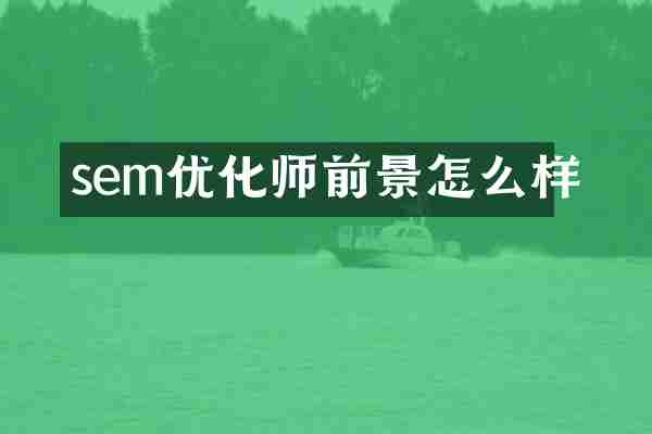 sem优化师前景怎么样