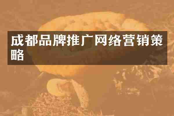 成都品牌推广网络营销策略