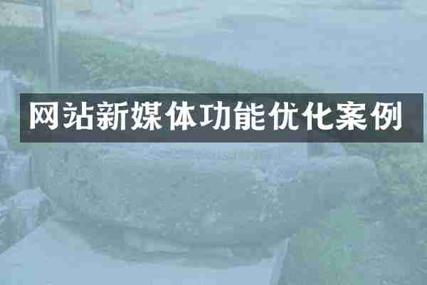 网站新媒体功能优化案例