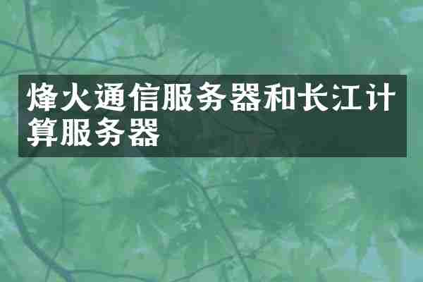 烽火通信服务器和长江计算服务器