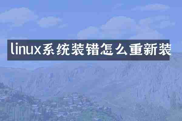 linux系统装错怎么重新装
