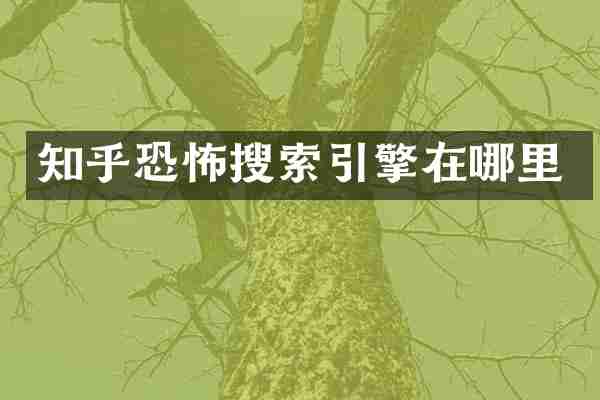 知乎恐怖搜索引擎在哪里