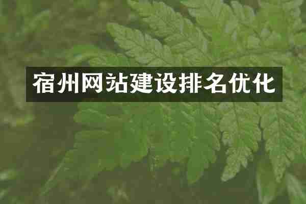 宿州网站建设排名优化
