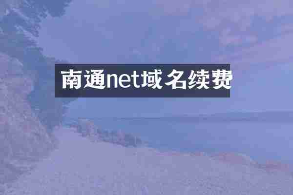 南通net域名续费