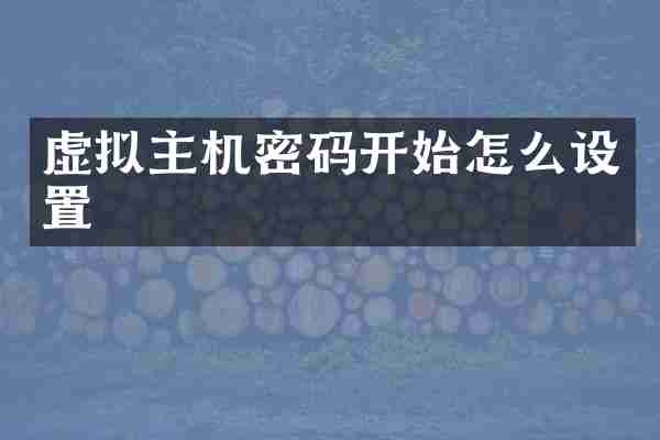 虚拟主机密码开始怎么设置