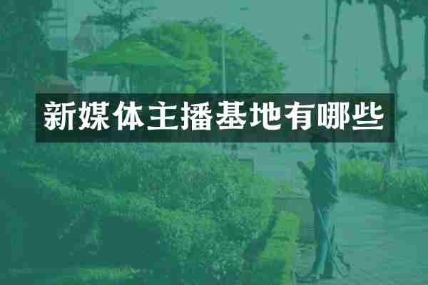 新媒体主播基地有哪些