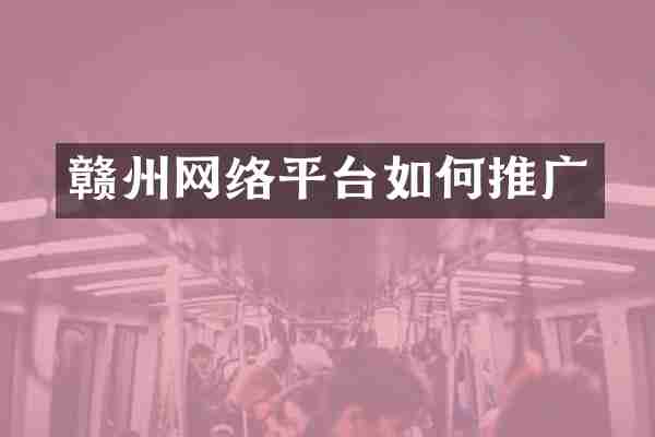 赣州网络平台如何推广