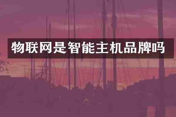物联网是智能主机品牌吗