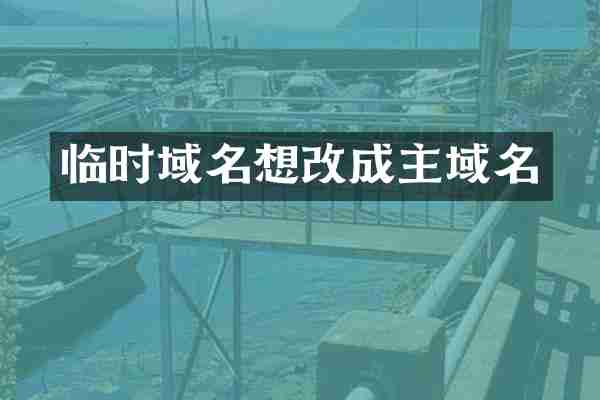临时域名想改成主域名