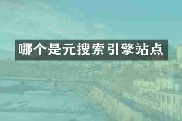 哪个是元搜索引擎站点