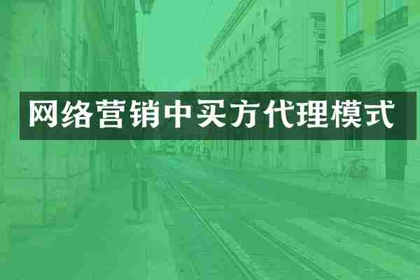 网络营销中买方代理模式