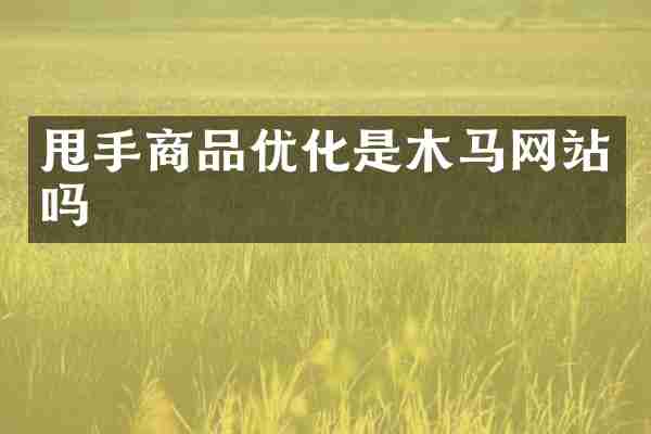 甩手商品优化是木马网站吗