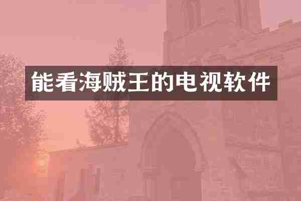能看海贼王的电视软件