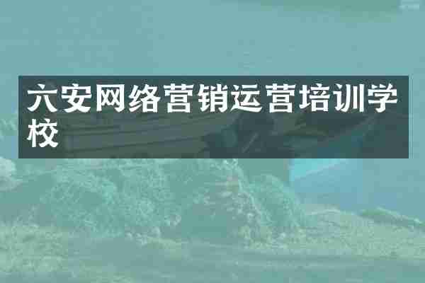 六安网络营销运营培训学校