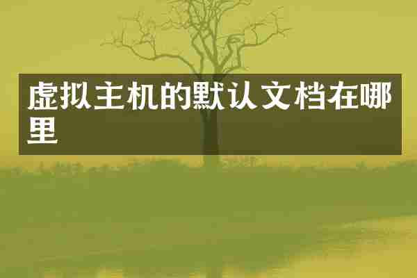 虚拟主机的默认文档在哪里