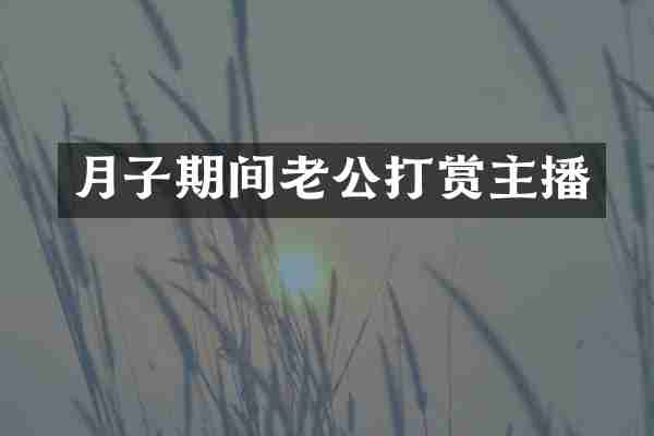月子期间老公打赏主播