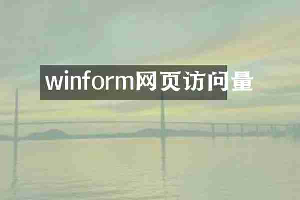 winform网页访问量