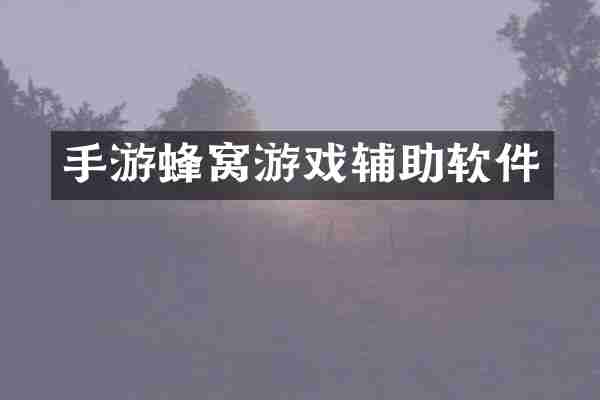 手游蜂窝游戏辅助软件