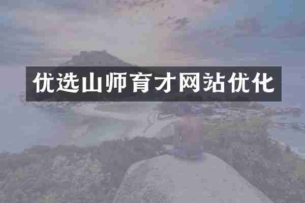 优选山师育才网站优化