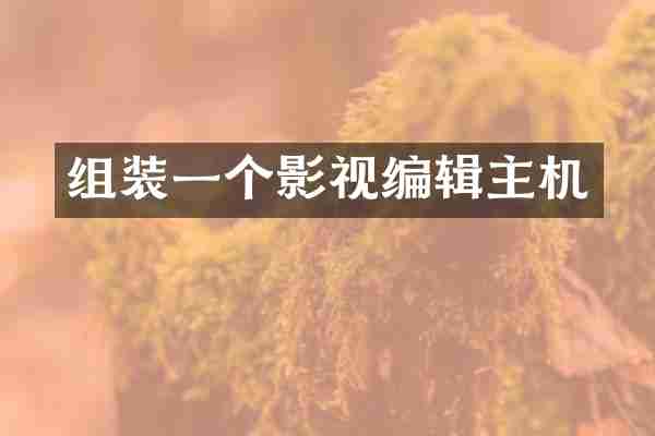 组装一个影视编辑主机
