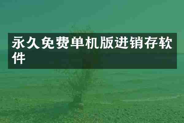 永久免费单机版进销存软件