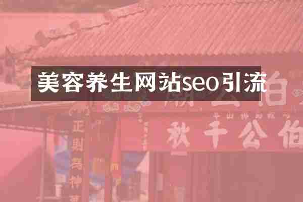 美容养生网站seo引流