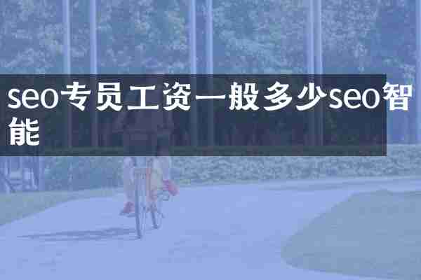 seo专员工资一般多少seo智能