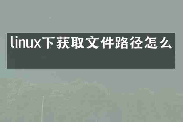 linux下获取文件路径怎么写