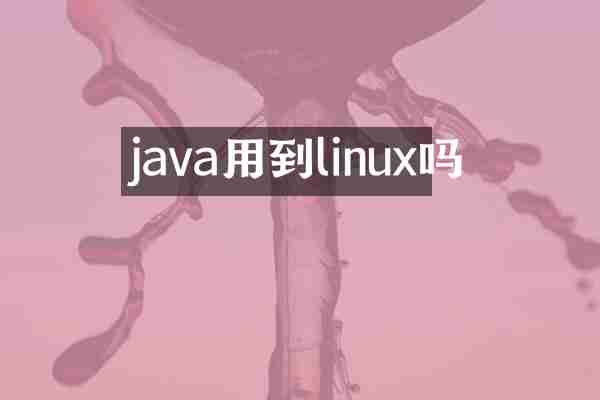 java用到linux吗