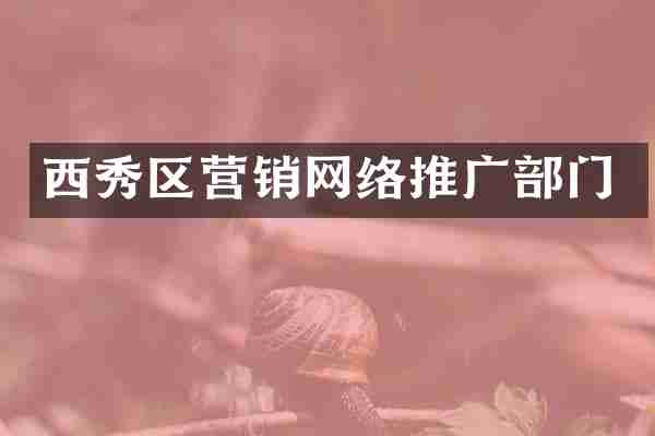 西秀区营销网络推广部门