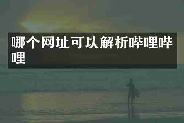哪个网址可以解析哔哩哔哩