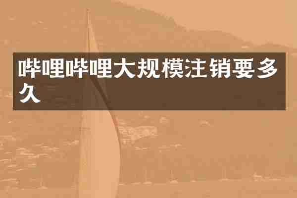 哔哩哔哩大规模注销要多久