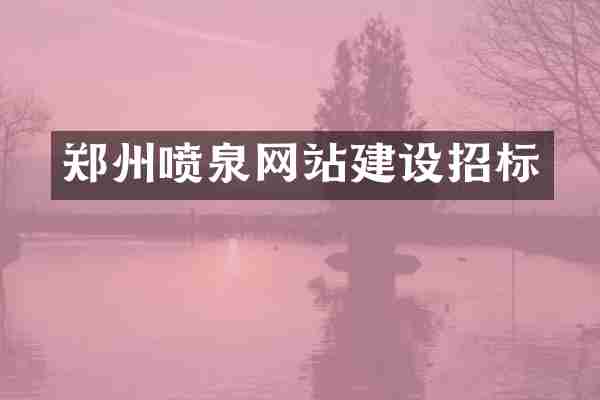 郑州喷泉网站建设招标
